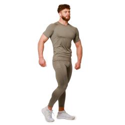 GymBeam Běžecké legíny Pulse Vetiver