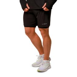 GymBeam Běžecké šortky 2in1 Pulse Black