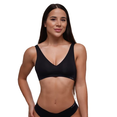 GymBeam Bezešvá podprsenka Black