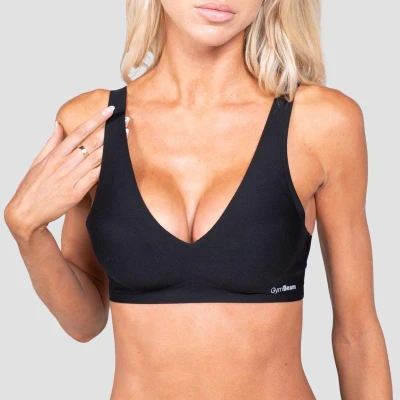 GymBeam Bezešvá podprsenka Comfy Black