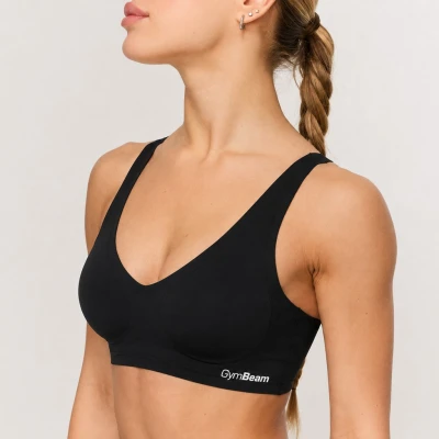 GymBeam Bezešvá podprsenka Comfy Black