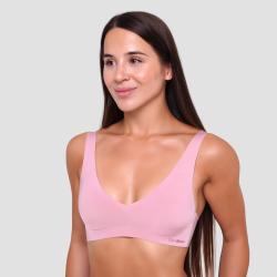 GymBeam Bezešvá podprsenka Dusty Rose