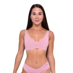 GymBeam Bezešvá podprsenka Dusty Rose