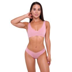 GymBeam Bezešvá podprsenka Dusty Rose