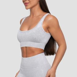 GymBeam Bezešvá sportovní podprsenka Lift Grey
