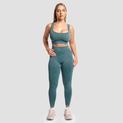 GymBeam Bezešvá sportovní podprsenka Lift Petrol