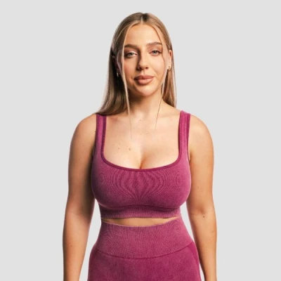 GymBeam Bezešvá sportovní podprsenka Lift Plum GymBeam Bezešvá sportovní podprsenka Lift Plum