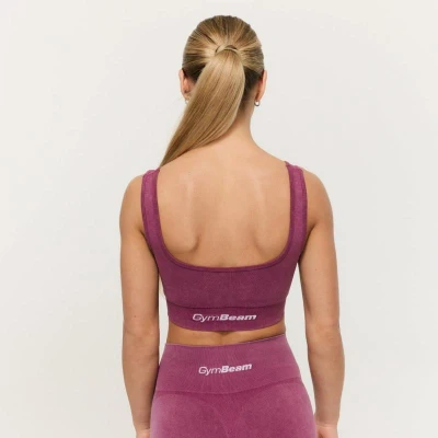 GymBeam Bezešvá sportovní podprsenka Lift Plum