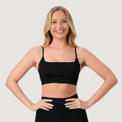 GymBeam Bezešvá sportovní podprsenka NEO Black GymBeam Bezešvá sportovní podprsenka NEO Black