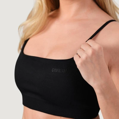 GymBeam Bezešvá sportovní podprsenka NEO Black
