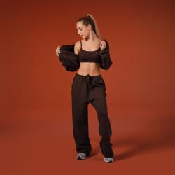 GymBeam Bezešvá sportovní podprsenka NEO Mocha