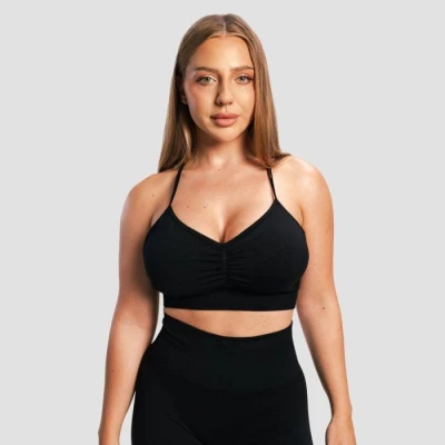 GymBeam Bezešvá sportovní podprsenka Sculpt Black GymBeam Bezešvá sportovní podprsenka Sculpt Black