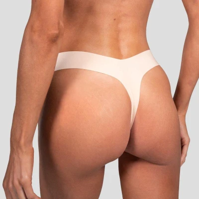 GymBeam Bezešvé kalhotky Comfy 3Pack Beige