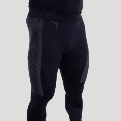 GymBeam Bezešvé legíny OG1 Black/Grey