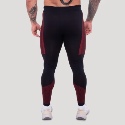 GymBeam Bezešvé legíny OG1 Black/Red