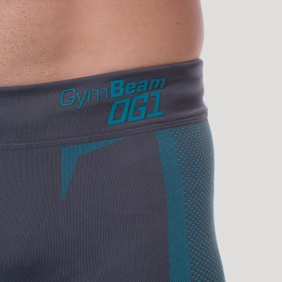 GymBeam Bezešvé legíny OG1 Grey/Blue