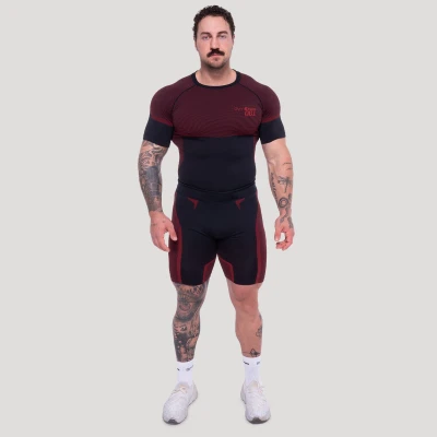 GymBeam Bezešvé šortky OG1 Black/Red