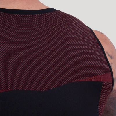 GymBeam Bezešvé tílko OG1 Black/Red
