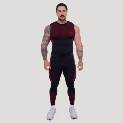 GymBeam Bezešvé tílko OG1 Black/Red