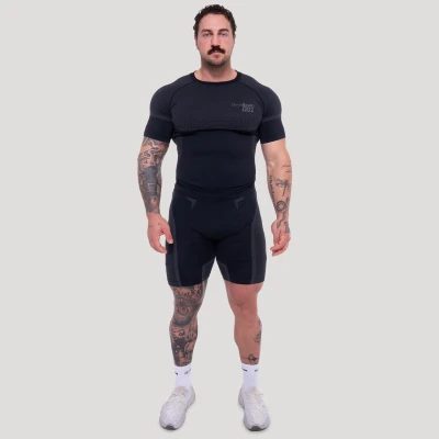 GymBeam Bezešvé tričko OG1 Black/Grey