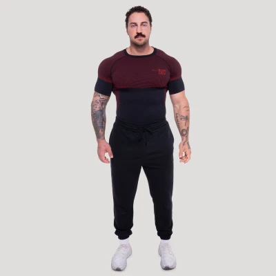GymBeam Bezešvé tričko OG1 Black/Red