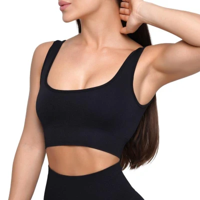 GymBeam Bezešvá sportovní podprsenka Lift Black