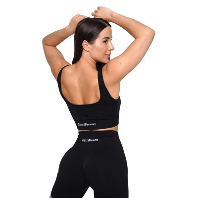 GymBeam Bezešvá sportovní podprsenka Lift Black