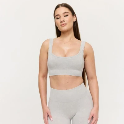 GymBeam Bezešvá sportovní podprsenka Lift Grey GymBeam Bezešvá sportovní podprsenka Lift Grey