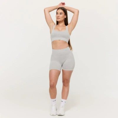 GymBeam Bezešvá sportovní podprsenka Lift Grey