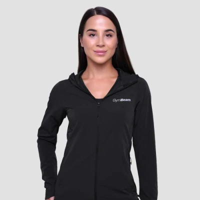 GymBeam Dámská běžecká bunda Pulse Black GymBeam Dámská běžecká bunda Pulse Black