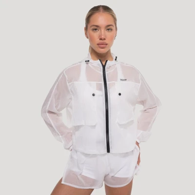 GymBeam Dámská bunda Flow White