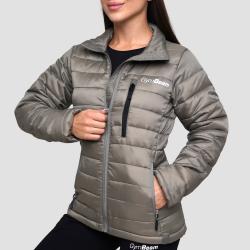 GymBeam Dámská bunda Puffer Vetiver/Black