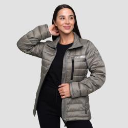 GymBeam Dámská bunda Puffer Vetiver/Black