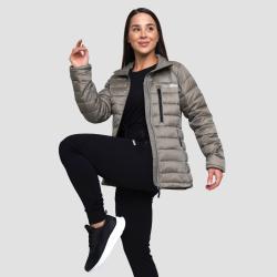 GymBeam Dámská bunda Puffer Vetiver/Black
