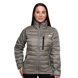 GymBeam Dámská bunda Puffer Vetiver/Black