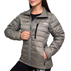 GymBeam Dámská bunda Puffer Vetiver/Black