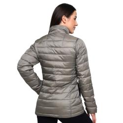 GymBeam Dámská bunda Puffer Vetiver/Black