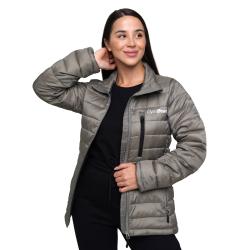 GymBeam Dámská bunda Puffer Vetiver/Black