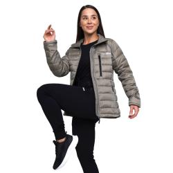 GymBeam Dámská bunda Puffer Vetiver/Black