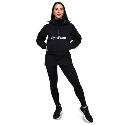 GymBeam Dámská bunda Rain Smock Black POUZE M (VÝPRODEJ)