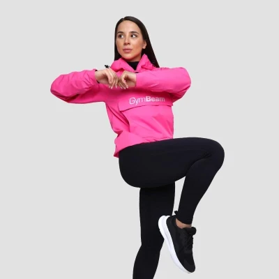 GymBeam Dámská bunda Rain Smock Fuchsia POUZE M (VÝPRODEJ)