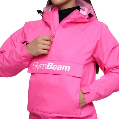 GymBeam Dámská bunda Rain Smock Fuchsia POUZE M (VÝPRODEJ)