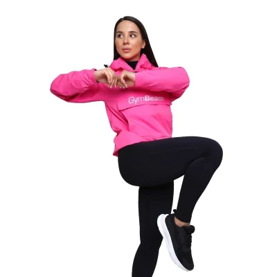 GymBeam Dámská bunda Rain Smock Fuchsia POUZE M (VÝPRODEJ)