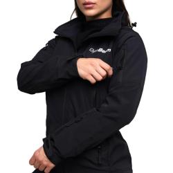 GymBeam Dámská bunda Softshell Black POUZE L (VÝPRODEJ)