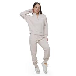 GymBeam Dámská mikina 1/2 Zip Agile Desert