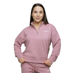 GymBeam Dámská mikina Agile ½ Zip Woodrose