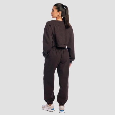 GymBeam Dámská mikina Cropped Aura Tee Brown