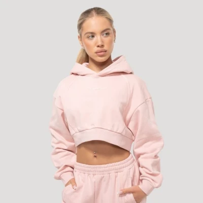GymBeam Dámská mikina Cropped Mochi Pink
