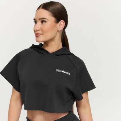 GymBeam Women‘s Relay Cropped Hoodie Black GymBeam Women‘s Relay Cropped Hoodie Black