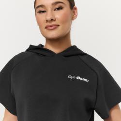 GymBeam Women‘s Relay Cropped Hoodie Black